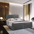 Postel Čalouněná postel boxspring Glorien Velvet 160 x 200 cm šedá