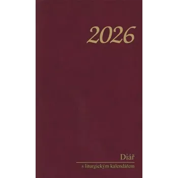 Diář Kapesní diář 2026 (tmavě vínový)