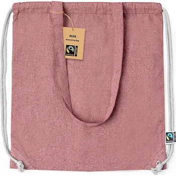 Městský batoh Riak Fairtrade - Stahovací taška, červená