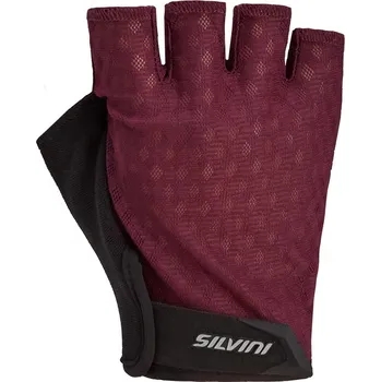 cyklistické kraťasy Silvini Pánské cyklistické rukavice ORSO MA1639 plum-black Velikost: XL