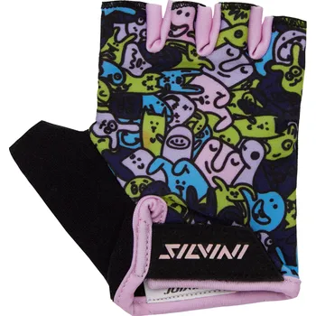 Cyklistické rukavice Dětské cyklistické rukavice Silvini CA2425 Locri navy-blush Velikost: 3-4