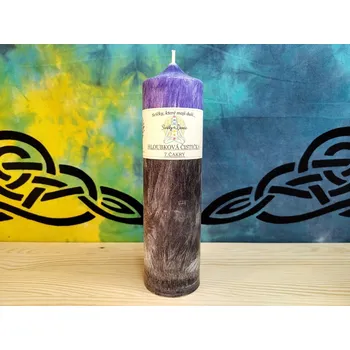 Svíčka 21 x 6 - 7.Čakra - Hloubkovka