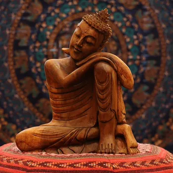 Buddha 4 - dřevěná socha