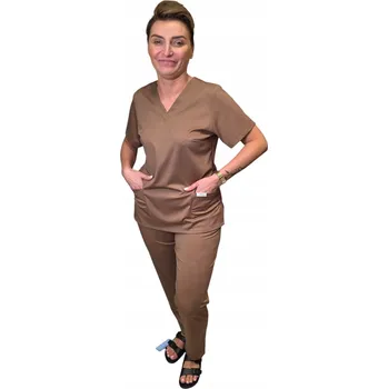 Dámské kalhoty Dámské lékařské kalhoty De Susan Barcelona, viskózové ČOKOLÁDA VEL. 42