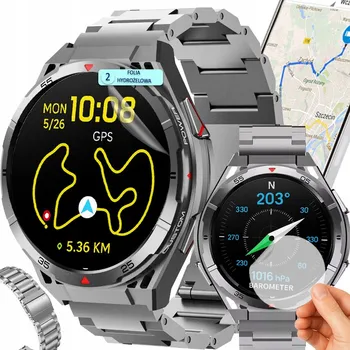 Hodinky Chytré Hodinky s GPS, AMOLED displejem, kompasem a baterií 490 mAh – Odolné hodinky