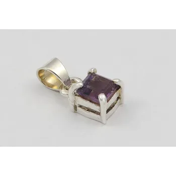 Přívěsek Přívěsek čtvercový ametyst-stříbro