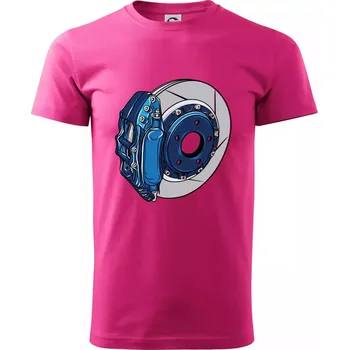 Pánská móda Auto kotoučová brzda - Klasické pánské triko vyšší gramáže - S ( Purpurová )