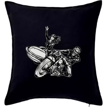 Polštář Motorka se sajdkou - Polštář 50x50 - 50x50 - Pouze potah ( Černá )