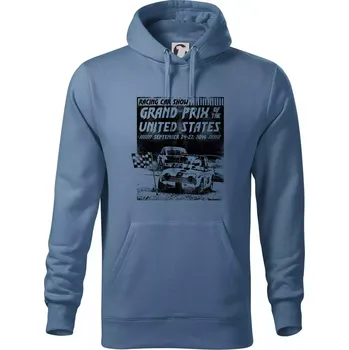 Pánská mikina Grand Prix Of The United States - Mikina pánská Cape s kapucí - 3XL ( Denim )
