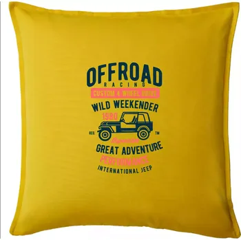 Polštář Off Road Racing - Polštář 50x50 - 50x50 - Pouze potah ( Žlutá )