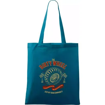 The Dirty Wheel - Taška bavlněná - 42 x 38 cm ( Petrolejová )