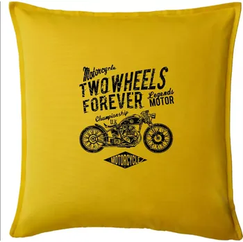 Polštář Two Wheels Forever 1 - Polštář 50x50 - 50x50 - Pouze potah ( Žlutá )