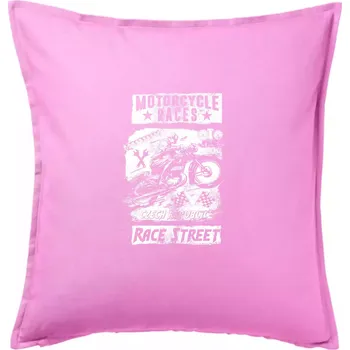 Polštář Motorcycle Races - Polštář 50x50 - 50x50 - Pouze potah ( Růžová )