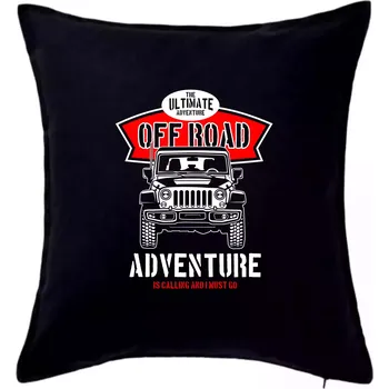 Polštář Off Road - Polštář 50x50 - 50x50 - Pouze potah ( Černá )