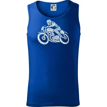 Motorkář nápisy - Tílko pánské Core - XL ( Královská modrá )