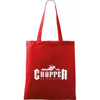 Chopper nápis - Taška bavlněná - 42 x 38 cm ( Červená )