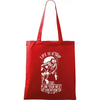 Life Is a Trip - Taška bavlněná - 42 x 38 cm ( Červená )