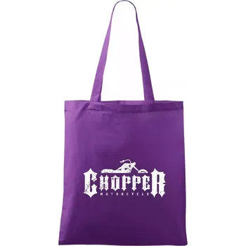 Chopper nápis - Taška bavlněná - 42 x 38 cm ( Fialová )