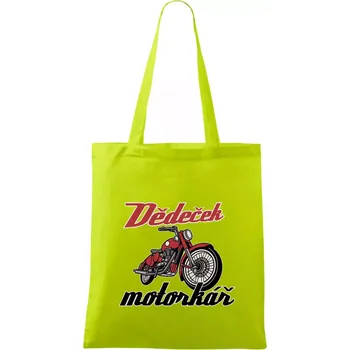 Dědeček motorkář - Taška bavlněná - 42 x 38 cm ( Limetková )
