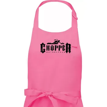 Kuchyňská zástěra Chopper nápis - Pánská zástěra na vaření - Univerzální velikost ( Růžová )