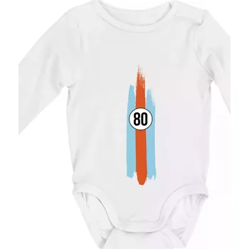 Kojenecké oblečení Vintage Race 80 - Body kojenecké s dlouhým rukávem - Dlouhý r. do 3 měs ( Bílá )