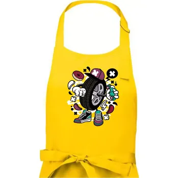 Kuchyňská zástěra Gumák - Pánská zástěra na vaření - Univerzální velikost ( Žlutá )