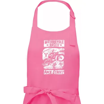 Kuchyňská zástěra Motorcycle Races - Dámská zástěra na vaření - Univerzální velikost ( Růžová )