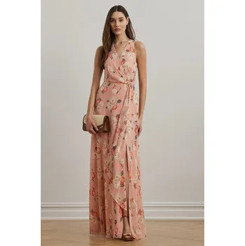 Dámské šaty Šaty Lauren Ralph Lauren růžová barva, maxi, 253968885 30A, vel. 38