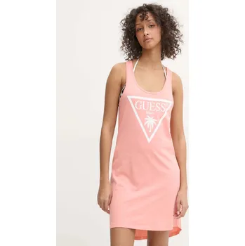 Dámské šaty Bavlněné šaty Guess E3GP03.JA914 oranžová 32X, vel. S