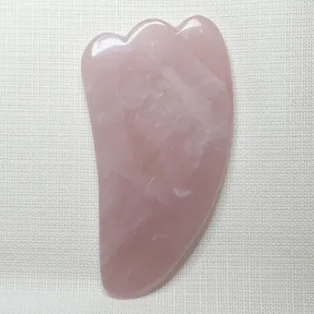 Masážní kámen N25 Gua sha z růženínu tvar ploutve