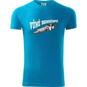 Pánské tričko Vůně benzínu - Viper FIT - Pánské zůžené tričko - S ( Světlý tyrkys )