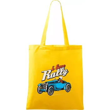 I Love Rally - Taška bavlněná - 42 x 38 cm ( Žlutá )