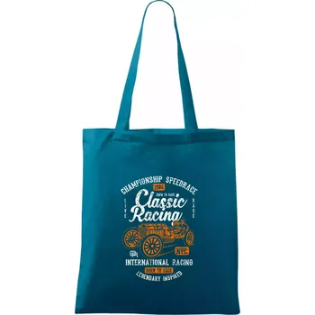 Classic Racing - Taška bavlněná - 42 x 38 cm ( Petrolejová )