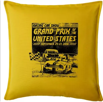 Polštář Grand Prix Of The United States - Polštář 50x50 - 50x50 - Pouze potah ( Žlutá )