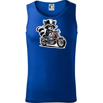 Mýval na motorce kreslený - Tílko pánské Core - 2XL ( Královská modrá )