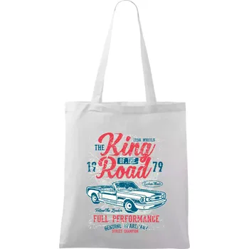 King Of The Road - Taška bavlněná - 42 x 38 cm ( Bílá )