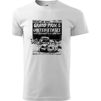 Grand Prix Of The United States - Triko extra velké (5-8XL) - 8XL ( Bílá )