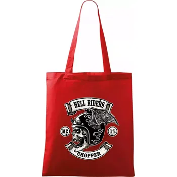 Nákupní taška Hell Riders Chopper - Taška bavlněná - 42 x 38 cm ( Červená )