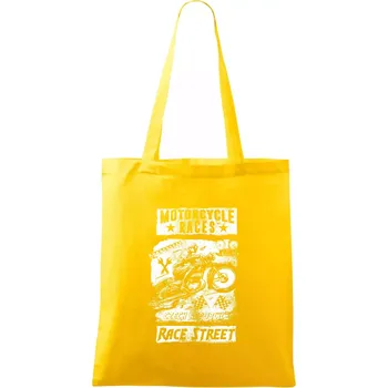 Motorcycle Races - Taška bavlněná - 42 x 38 cm ( Žlutá )