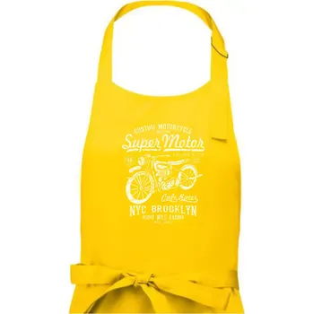 Kuchyňská zástěra Super Motor - Pánská zástěra na vaření - Univerzální velikost ( Žlutá )