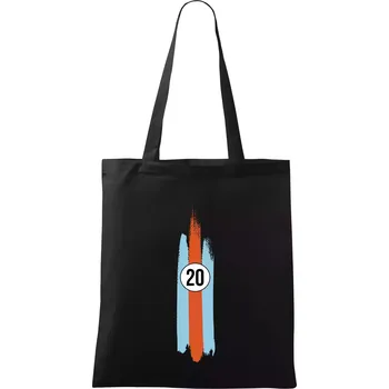 Nákupní taška Vintage Race 20 - Taška bavlněná - 42 x 38 cm ( Černá )