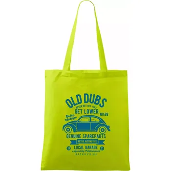 Old Dubs - Taška bavlněná - 42 x 38 cm ( Limetková )