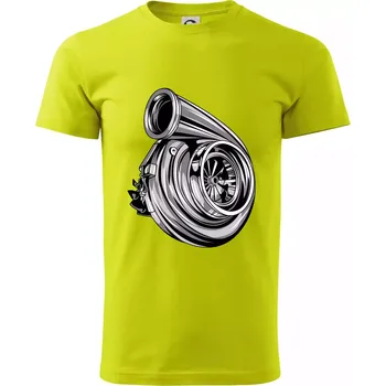 Car turbo - Klasické pánské triko vyšší gramáže - S ( Limetková )