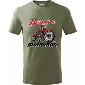 Chlapecké oblečení Dědeček motorkář - Tričko dětské bavlněné - 104-110cm / 3-4 roky ( Khaki )