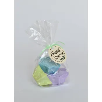 Svíčka Supeko plovoucí svíčky HVĚZDA 3ks zelenofialové dárkové balení