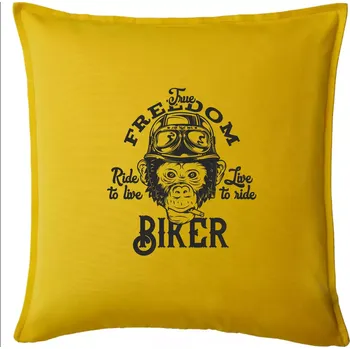 Polštář The freedom biker - Polštář 50x50 - 50x50 - Pouze potah ( Žlutá )