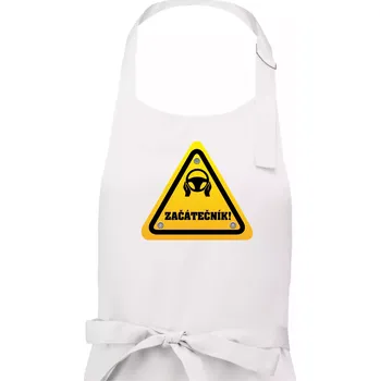 Kuchyňská zástěra Autoškola - začátečník - Pánská zástěra na vaření - Univerzální velikost ( Bílá )