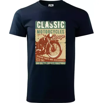 Moto garage malibu - Triko extra velké (5-8XL) - 6XL ( Námořní modrá (velmi tmavá - téměř černá) )
