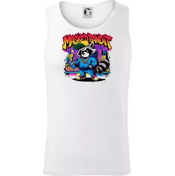 Mýval - masked bandit grafitti - Tílko pánské Core - M ( Bílá )