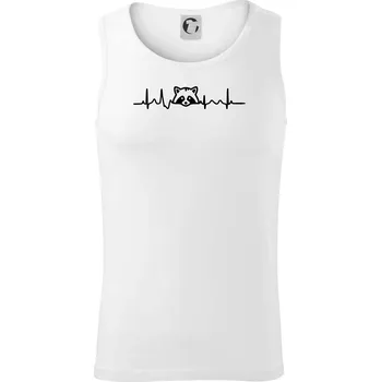 Mýval EKG - Tílko pánské Core - M ( Bílá )